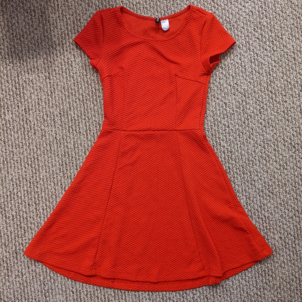 Red H&M Fit & Flare Dress Size 2 Barely Worn
